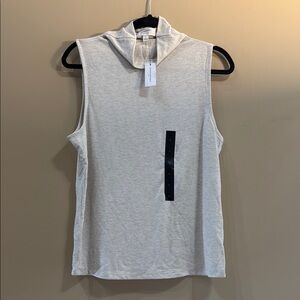 Banana Republic Oatmeal Sleeveless Mock Turtle Neck Blouse